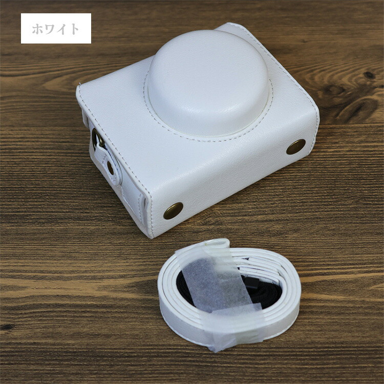 SONY ZV1 ホワイト　純正ストラップ　ケース付 Sony ZV1F 用 ソニー zv1f カメラ ケース ZV-1F カバー zv-1f PUレザー