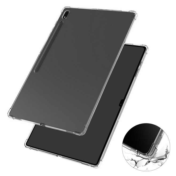 Samsung Galaxy Tab S8 Ultra (14.6インチ) クリア ケース シンプル 保護ケース 耐衝撃 カバー 衝撃吸収 ギャラクシー タブ ソフトケース おしゃれ