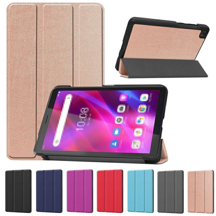 Lenovo Tab M7 (3rd Gen) �P�[�X �蒠�^ �J�o�[ PU���U�[ �X�^���h�@�\ ���m�{ �^�u M7 (3rd Gen) �Ռ��z�� �V���v�� ������� �蒠�^���U�[�P�[�X/�J�o�[