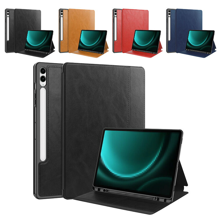 Galaxy Tab S10+ �P�[�X 12.4�C���` �蒠�^�J�o�[ �I�[�g�X���[�v �@�\�t�� �J�[�h���[ �蒠�^ PU���U�[ Samsung �T���X�� �M�����N�V�[ �^�uS10+ �Ռ��z��