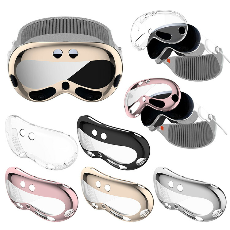 Apple Vision Pro �N���A�P�[�X �ϏՌ� �J�o�[ ���b�L / �N���A �\�t�g TPU �v���e�N�^�[�J�o�[ �t�B�������  �ی�P�[�X/�J�o�[ �A�b�v�� VR / AR