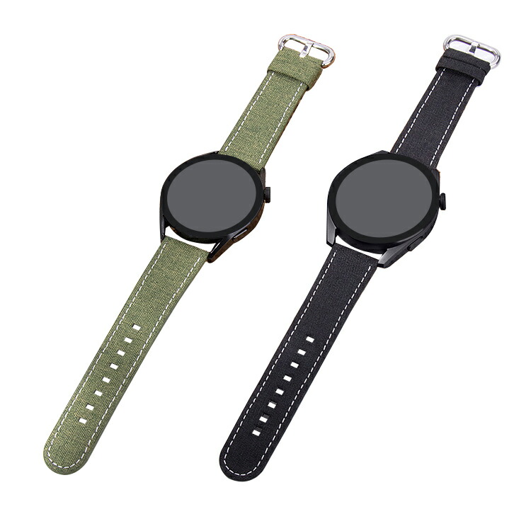 Galaxy Watch 6 6 Classic スマートウォッチ HUAWEI WATCH GT 3 Pro バンド ベルト ナイロン キャンバス バンド幅 20mm 22mm｜it-donya｜04