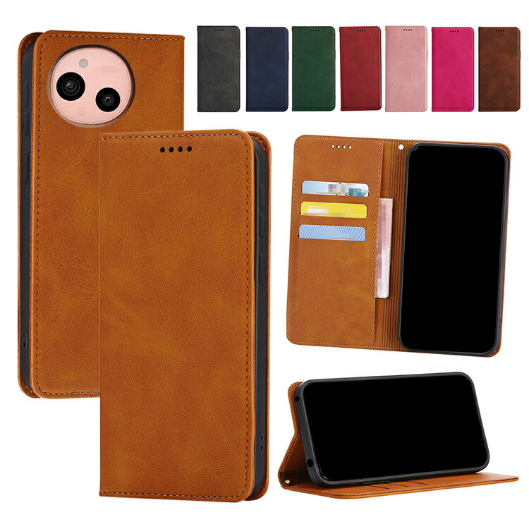 Wish5 �P�[�X �蒠�^ �J�o�[ PU���U�[ �蒠�^PU���U�[�P�[�X �X�^���h�@�\ �J�[�h���[ �X�g���b�v�� ���������� SHARP �A�N�I�X �E�B�b�V��5