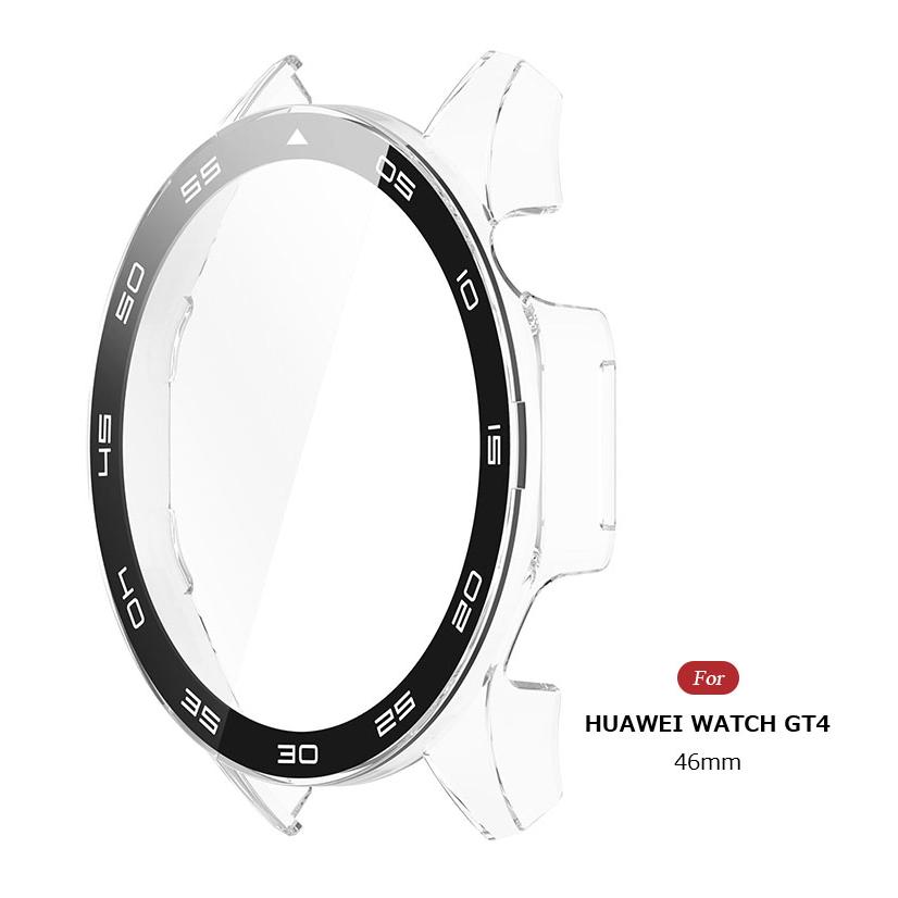 HUAWEI WATCH GT 4 ケース カバー 強化ガラス（ガラスフィルム）付き 全面保護 液晶保護ケース ファーウェイウォッチ GT 4 46mm 単色/クリア フィルム一体｜it-donya｜05