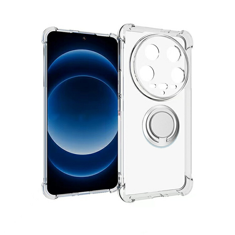 Xiaomi 14 Ultra �P�[�X �ϏՌ��J�o�[ �N���A ���� �p �ی� �R�[�i�[�o���p�[ �����^�����O�t�� �}�O�l�b�g���ԍڃz���_�[�Ή� TPU �\�t�g�P�[�X