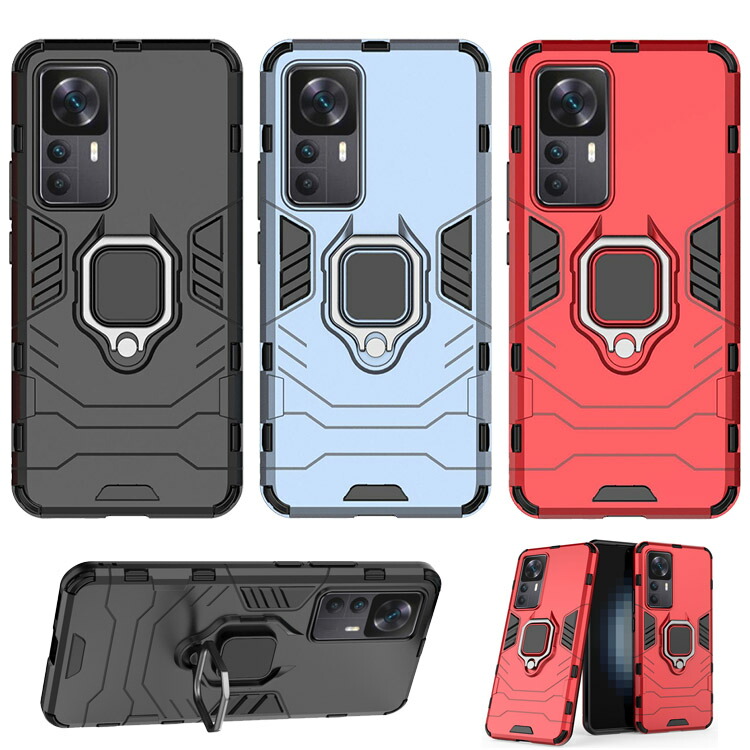 Xiaomi 12T/12Tpro �P�[�X �ϏՌ� �J�o�[ �X�^���h�@�\ �����O�t�� 2�d�\�� TPU �V���I�~ 12T/12T Pro �ϏՌ��P�[�X �������� �������