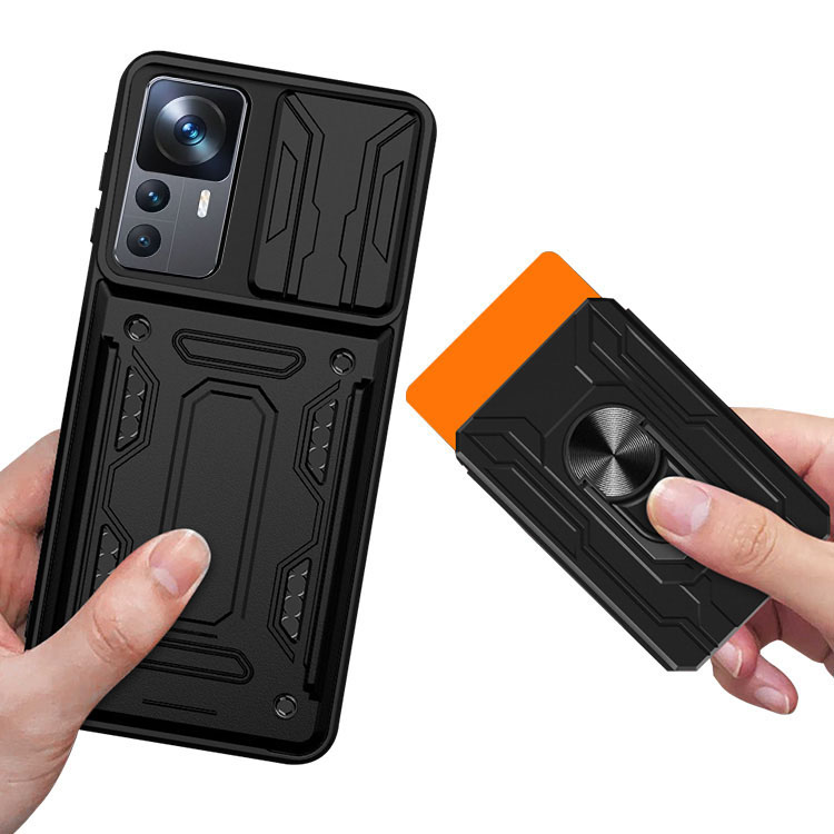 Xiaomi 12T ケース 耐衝撃 Pro カバー スライド式カメラレンズ