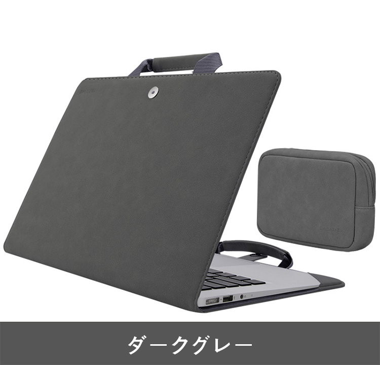 HUAWEI MateBook X Pro (2020モデル) 13.9インチ ケース/カバー PUレザー 手帳型レザー 手提げかばん 電源収納ポーチ付き ファーウェイメイトブックX プロ｜it-donya｜08