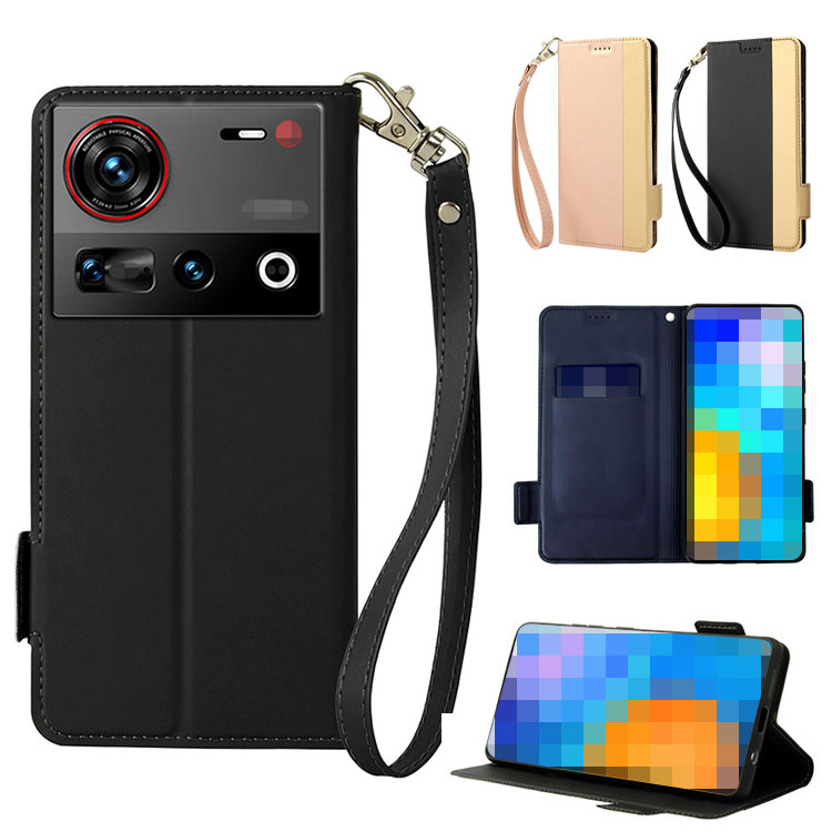 Nubia Z70/Z70S Ultra �P�[�X �蒠�^ �J�o�[ PU���U�[ �蒠�^PU���U�[�P�[�X �X�^���h�@�\ �J�[�h���[ �R �X�g���b�v�t�� ZTE �k�r�A Z70 �E���g�� �A���h���C�h