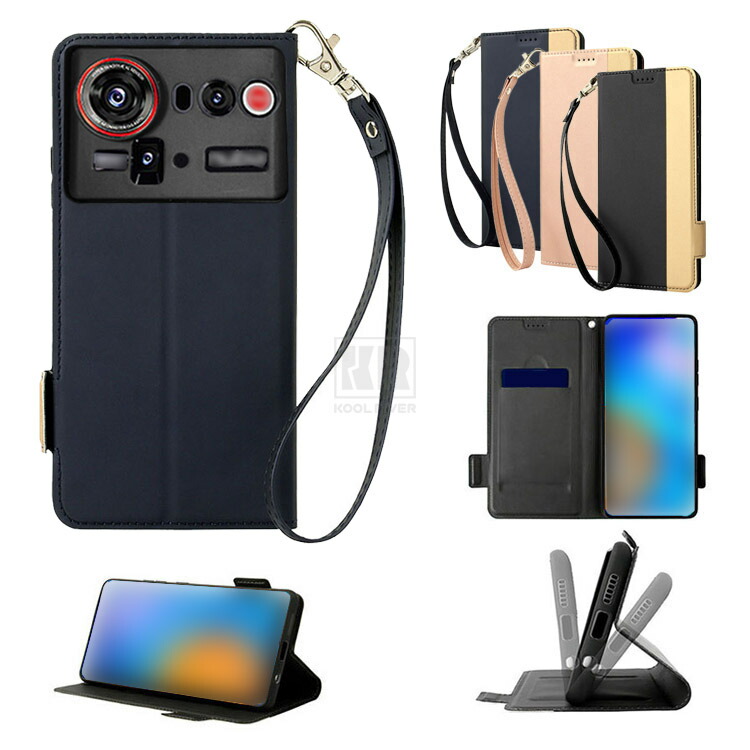 Nubia Z80 Ultra �P�[�X �蒠�^ �J�o�[ PU���U�[ �蒠�^PU���U�[�P�[�X �X�^���h�@�\ �J�[�h���[ �R �X�g���b�v�t�� ZTE �k�r�A Z80 �E���g�� �A���h���C�h