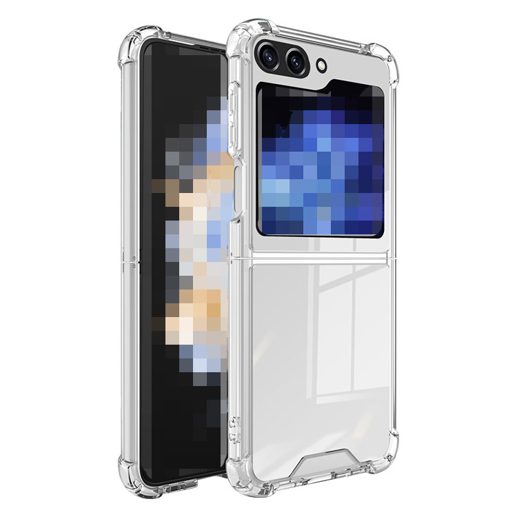 Galaxy Z Flip6 �P�[�X �N���A �ϏՌ� �J�o�[ TPU �܂肽���݌^ �N���A ���� �X�g���b�v�� Samsung �T���X�� �M�����N�V�[ Z �t���b�v6 �A���h���C�h