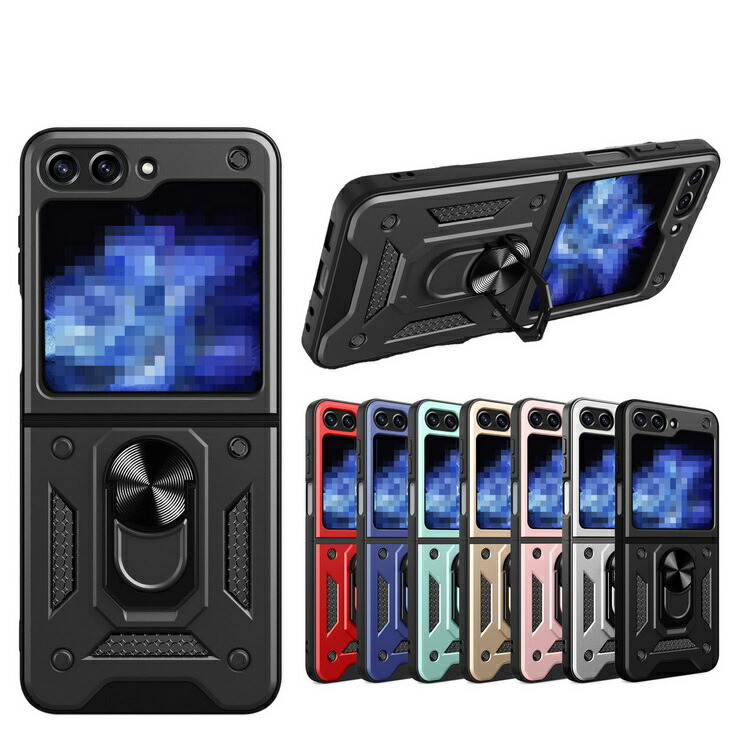 Galaxy Z Flip6 �ϏՌ� �P�[�X �J�o�[ �܂肽���݌^ ��̌^�����O�t�� �}�O�l�b�g���ԍڃz���_�[�Ή� 2�d�\�� Samsung �T���X�� �M�����N�V�[ Z �t���b�v6