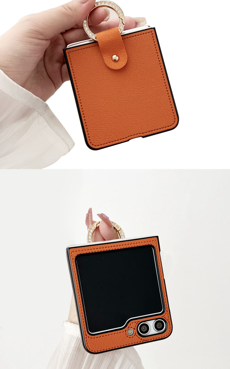 Galaxy Z Flip6 ケース / カバー 折りたたみ型 片手持ちに便利なリング