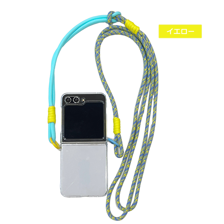 Galaxy Z Flip6 ケース クリア カバー スマホショルダー 折りたたみ型