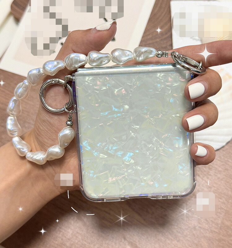 Galaxy Z Flip6 ケース / カバー 折りたたみ型 貝殻風模様