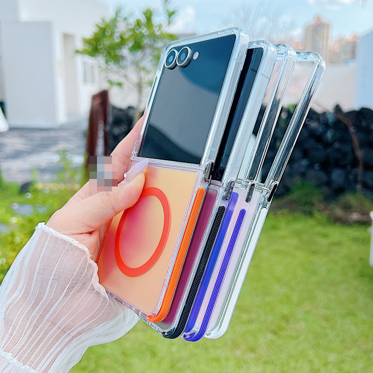Galaxy Z Flip7 ケース /カバー 折りたたみ型 Qi充電 ワイヤレス