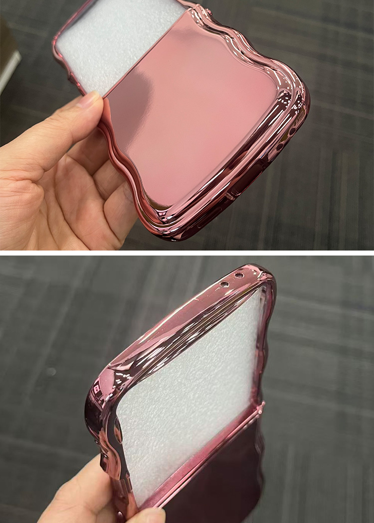 Galaxy Z Flip7 ケース ウェーブ 波型 なみなみ カバー 折りたたみ型