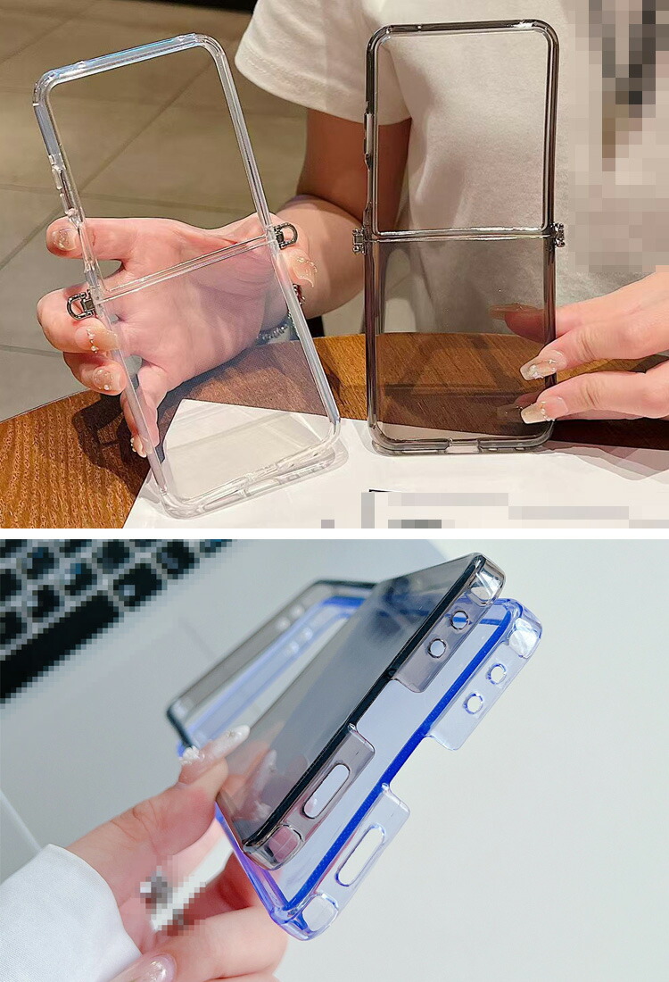 クリアケース7 Galaxy Z Flip7 クリアケース/カバー 折りたたみ型 半透明