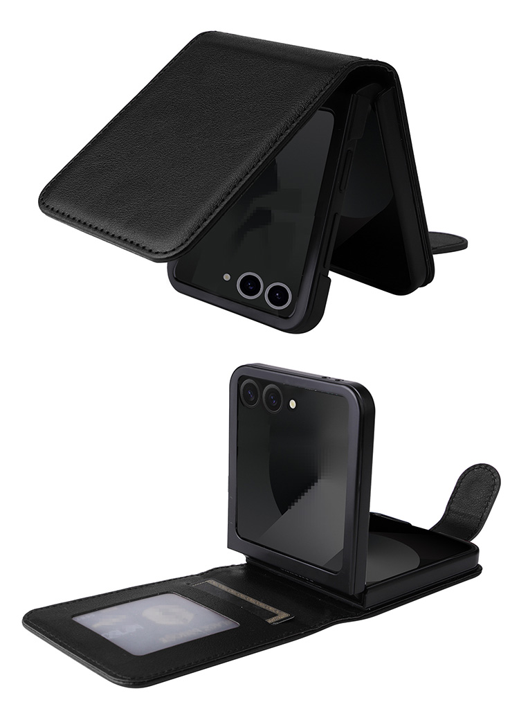 Galaxy Z Flip7 ケース /カバー 折りたたみ型 PUレザー カード収納