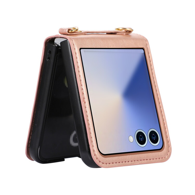 Galaxy Z Flip7 スマホショルダー ケース /カバー 折りたたみ型 PU
