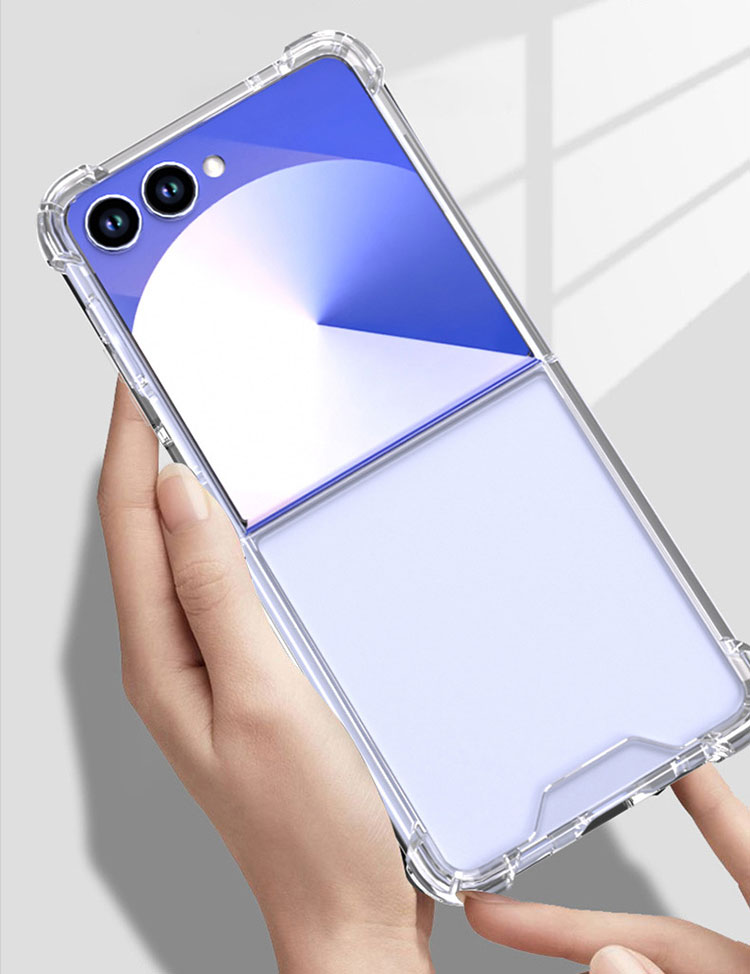 Galaxy Z Flip7 クリアケース 耐衝撃 カバー 折りたたみ型