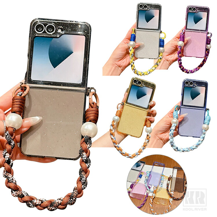 Galaxy Z Flip7/ Z Flip 6/Z Flip 5 �N���A �P�[�X /�J�o�[ �܂肽���݌^ �ϏՌ� �N���A ���� ������ �x���g �n���h�X�g���b�v �����h�~�x���g TPU