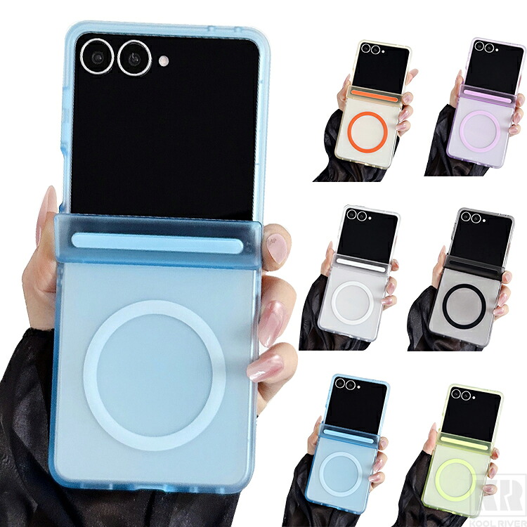 Galaxy Z Flip8/7 �P�[�X �J�o�[ �܂肽���݌^ ������ �}�b�g�d�l Qi�[�d ���C�����X�[�d �Ή� �q���W�ی�   �V���v�� Samsung �T���X��