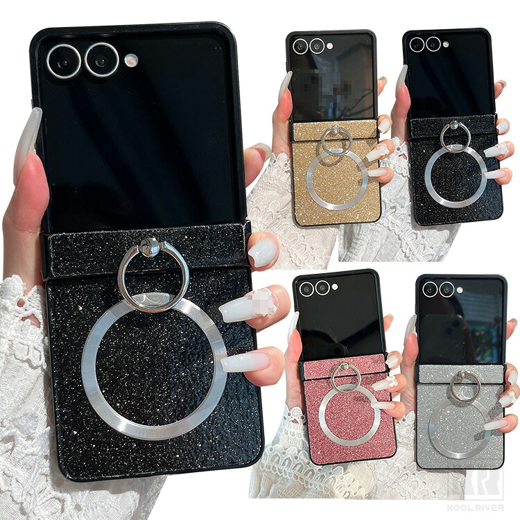 Galaxy Z Flip8 �P�[�X �ϏՌ� �J�o�[ �܂肽���݌^ ���C���X�g�[�� �O���b�^�[ Qi�[�d ���C�����X�[�d�Ή� ��̌^�����O�t�� �X�^���h�@�\ Samsung