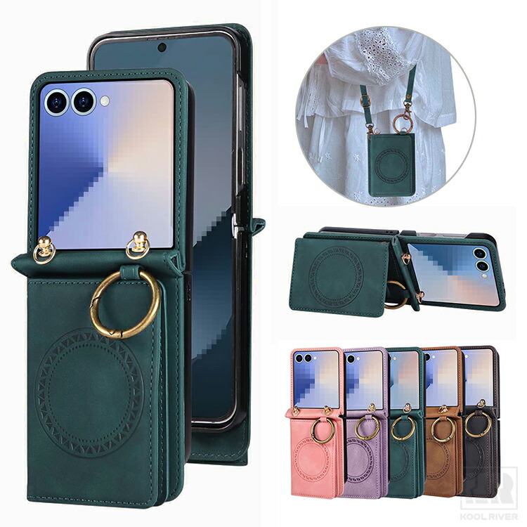 Galaxy Z Flip8 �P�[�X �X�}�z�V�����_�[ �J�o�[ PU���U�[ �}�O�l�b�g���ԍڃz���_�[�Ή�  �V�����_�[�X�g���b�v ���|���x���g�t�� �������߉\
