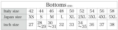サイズ表