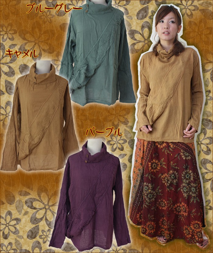 アジアン雑貨・エスニック雑貨のItal Village アジアンファッション ブラウス シャツ