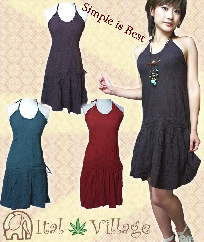 アジアン雑貨・エスニック雑貨のItal Village アジアンスタイル レディース ワンピース