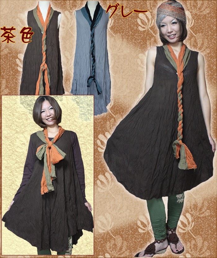 アジアン雑貨・エスニック雑貨のItal Village アジアンスタイル レディース ワンピース