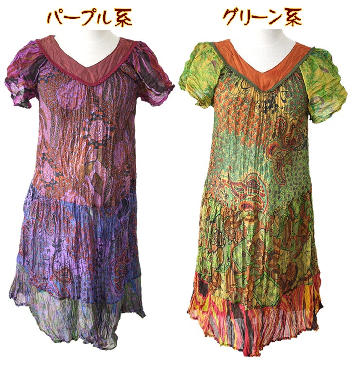 アジアン雑貨・エスニック雑貨のItal Village アジアンファッション チュニック ワンピース エスニックファッション