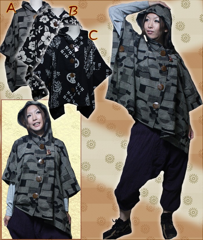 アジアン雑貨・エスニック雑貨のItal Village アジアンスタイル レディース ポンチョ