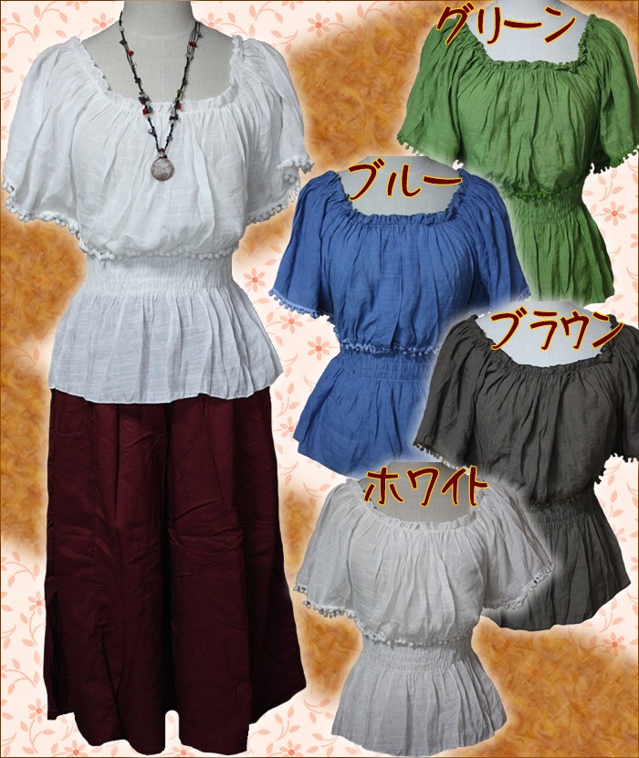 アジアン雑貨・エスニック雑貨のItal Village アジアンスタイル ブラウス