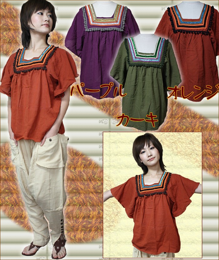 アジアン雑貨・エスニック雑貨のItal Village アジアンスタイル レディースブラウス