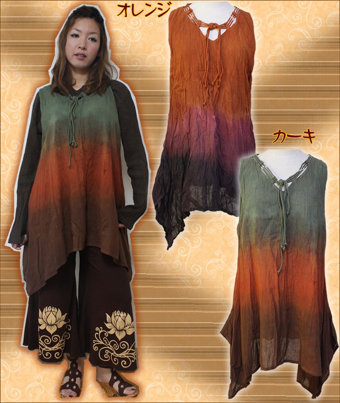 アジアン雑貨・エスニック雑貨のItal Village アジアンファッション チュニック ワンピース