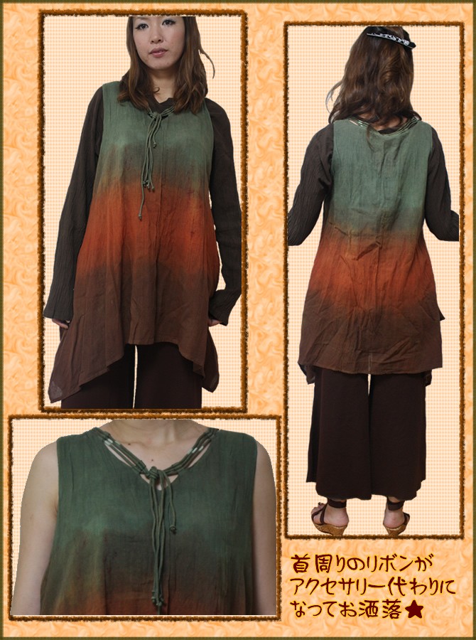 アジアン雑貨・エスニック雑貨のItal Village アジアンファッション チュニック ワンピース