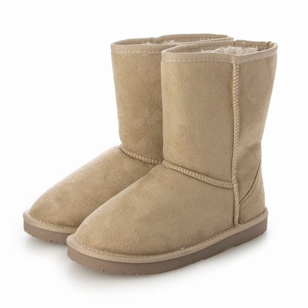 レディース ムートンブーツ ミドル丈 あったか ファーブーツ (全5色