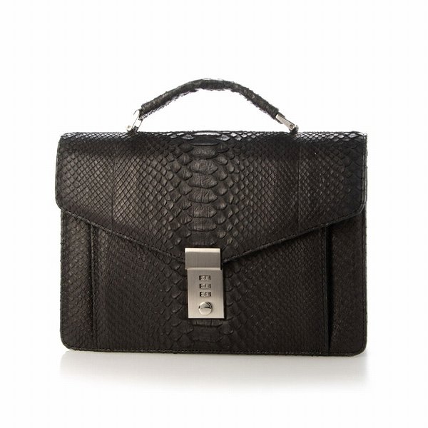 Python パイソン ヘビ革 セカンドバッグ ビジネスバッグ ダイヤルロック パイソン ヘビ セカンドバッグ 日本製 ダイヤルロック付き ビジネス