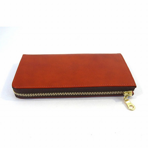# ブラウンレザー ジッパー財布 Lee 財布 Lee/リー Leather Wallet/牛革 レザー ウォレット