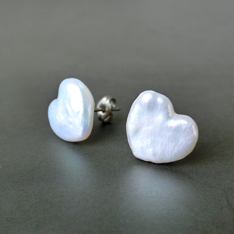 ピアス 淡水パール 金属アレルギー 花 スタッド フラワー 星