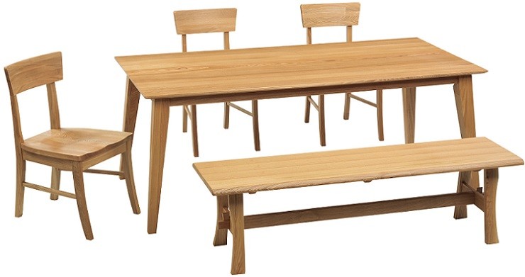 納得できる割引 ダイニング シエスタ 激安 北欧 180cm ダイニングテーブル 木製 食卓セット 和モダン ダイニング5点セット セール ダイニングチェア ナチュラル テーブル 北欧 ベンチ 激安 タモ 無 Morimo D05 Siesuta いたの家具