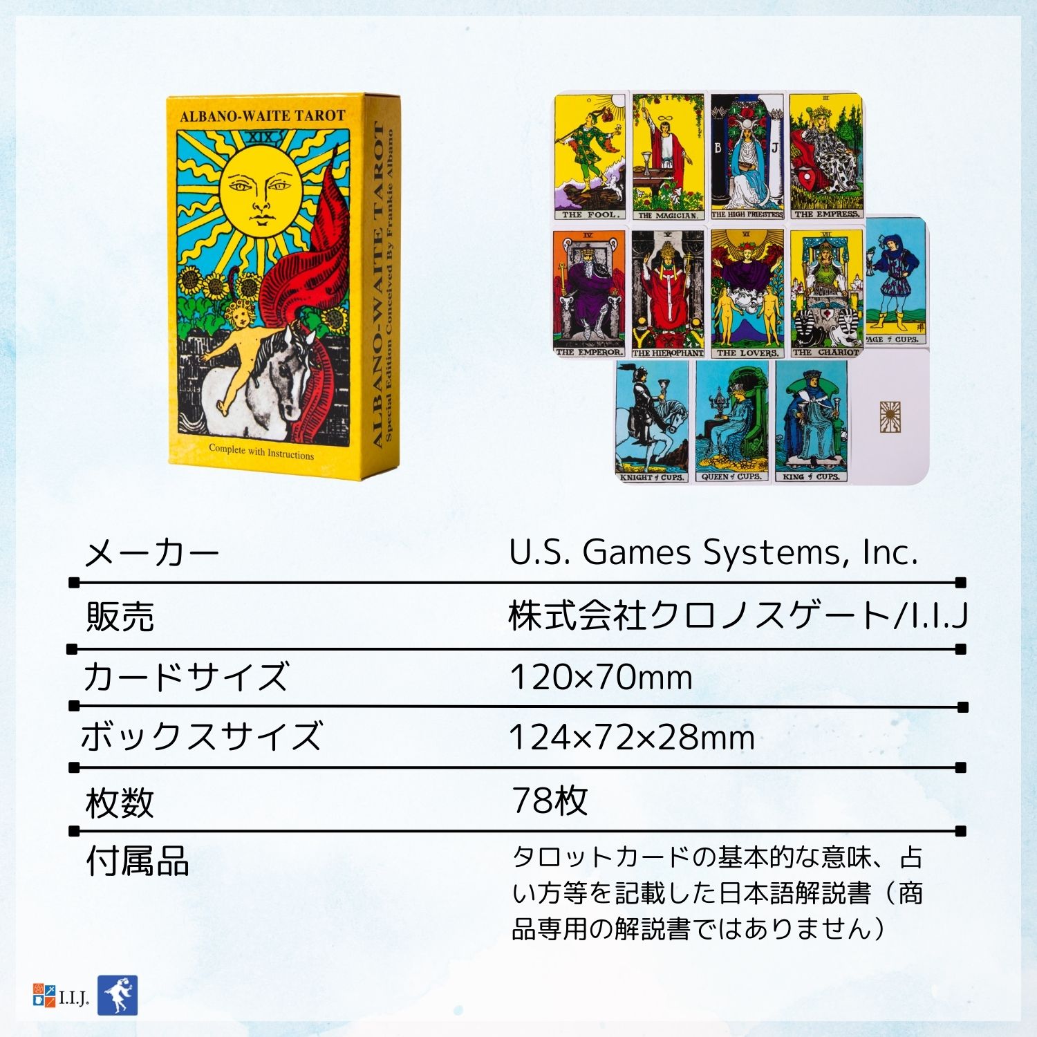 アルバノ ウェイト タロット Albano-Waite Tarot タロットカード 78枚