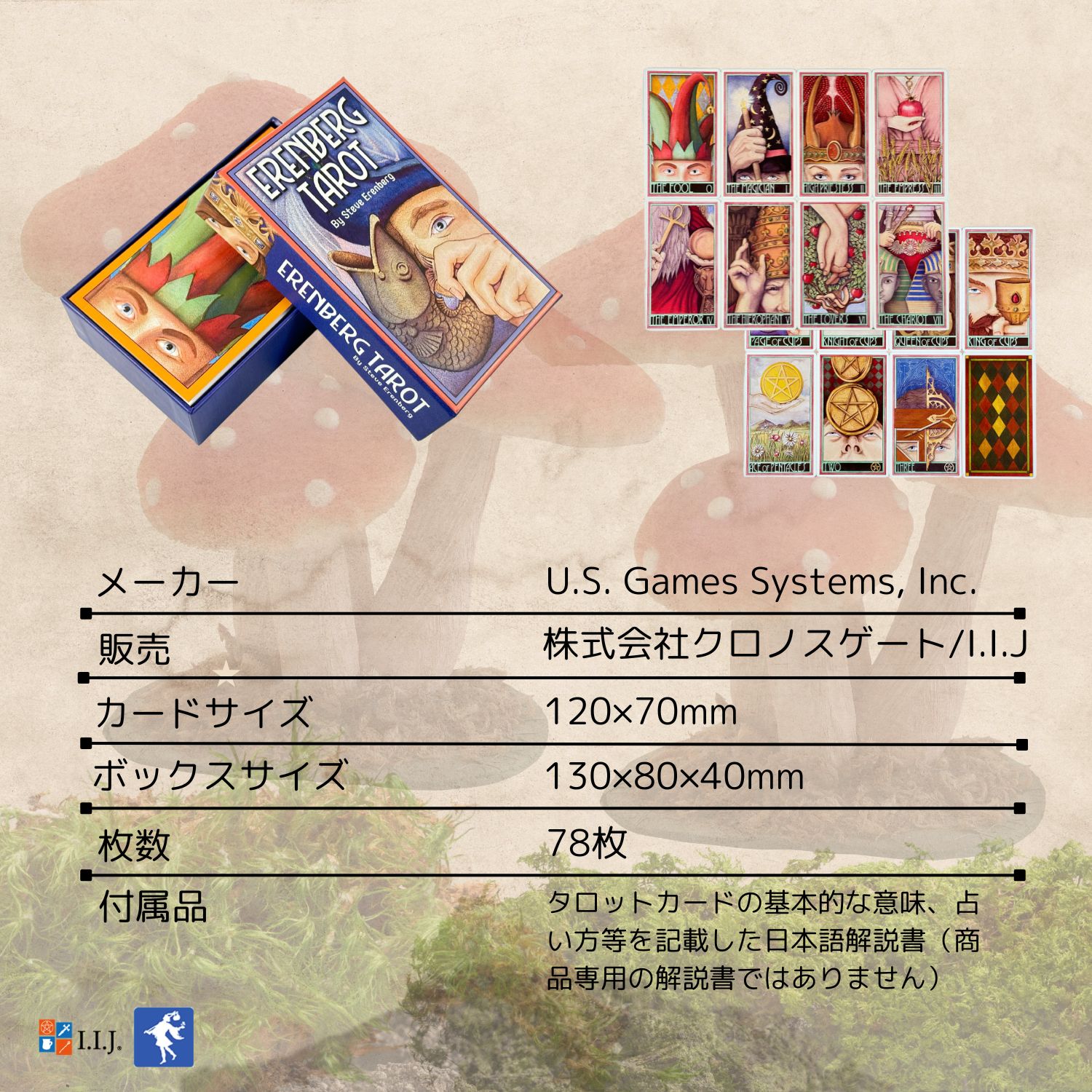 エレンバーグ タロット Erenberg Tarot タロットカード 78枚 ウェイト