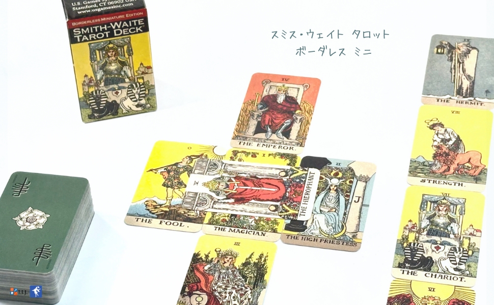 スミス・ウェイト タロット ボーダレス ミニ Smith-Waite Tarot Deck