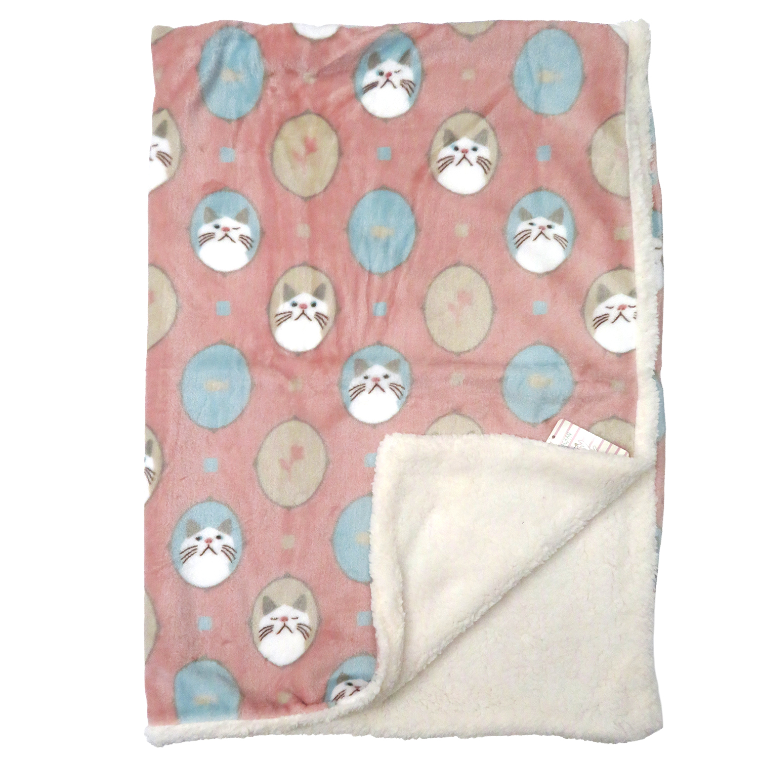 ボア付き ブランケット ひざ掛け 大判サイズ 大きいサイズ 73×100cm