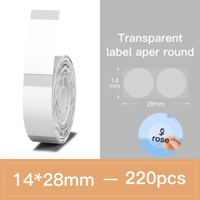 Nimbot-丸い紙のステッカーD11,粘着性の透明な防水ステッカーd11 d110,ラベルメーカー用｜itemselect｜09