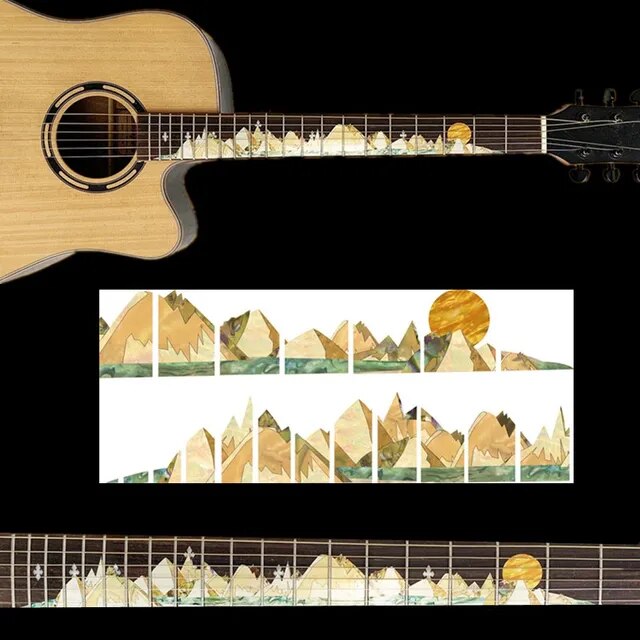 20の超薄型クロスインレイデカールステッカーフレットボードギターネック楽器装飾ウクレレギターベースアクセサリー｜itemselect｜11